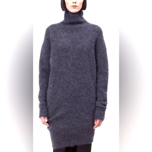 ACNE STUDIOS Daija Mohair Turtleneck Sweater Dress - Picture 1 of 9